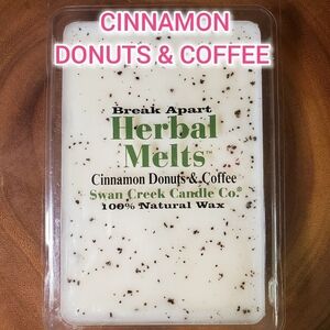 CINNAMON DONUTS & COFFEE by SWAN CREEK CANDLE CO Herbal Melts Natural Wax 5.25oz